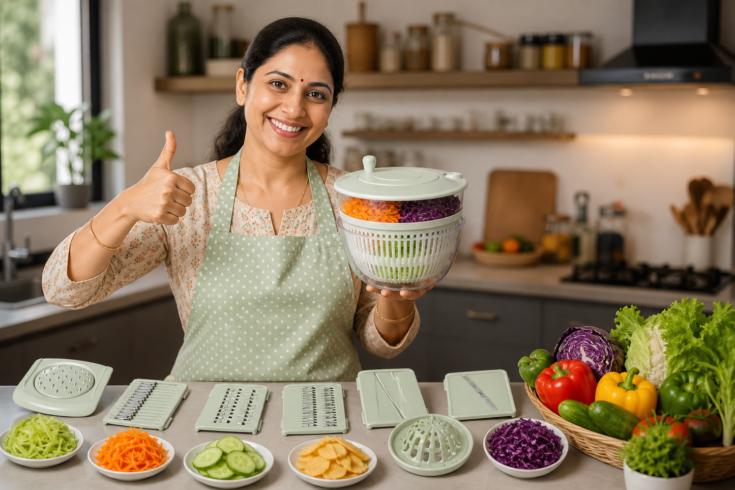 Grand Vegetable Spinner And Slicer
